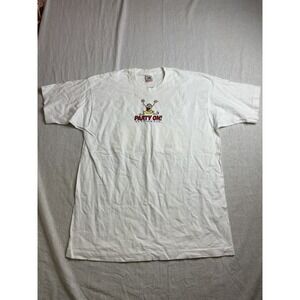 Vintage 90s Help I've Fallen Find My Beer White Mens XL Party Funny USA T-Shirt